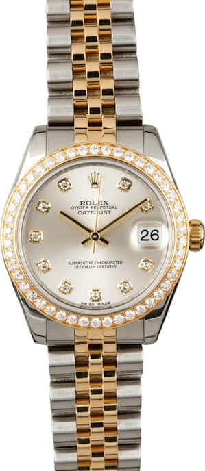 Rolex Datejust 178383 Mid-Size with Diamonds