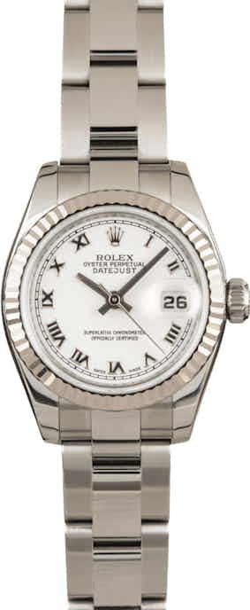 Used Rolex Datejust 179174 White Roman