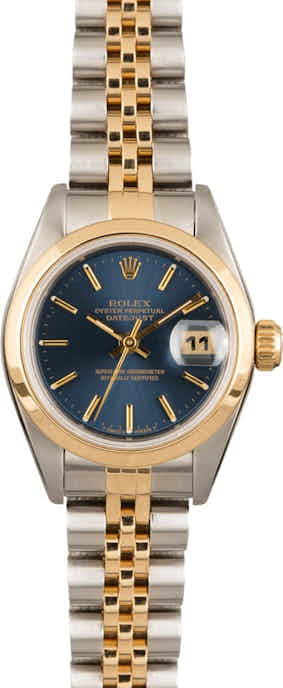 Rolex Datejust 69163 Blue Index Dial