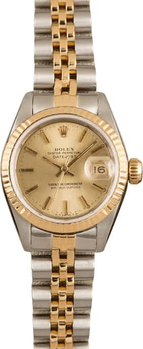 Pre-Owned Rolex Ladies Datejust 69173 Champagne