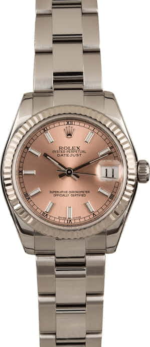 Pre Owned Rolex Ladies Datejust 178274 Pink Dial