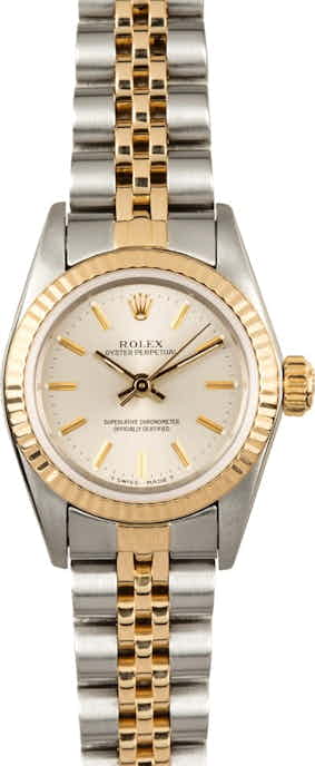 Rolex Ladies Oyster Perpetual 67193 Silver Dial