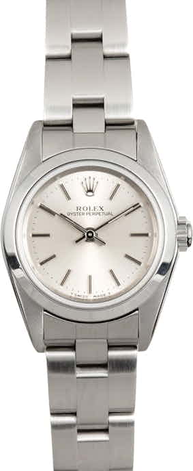 Rolex Ladies Oyster Perpetual 76080 Silver