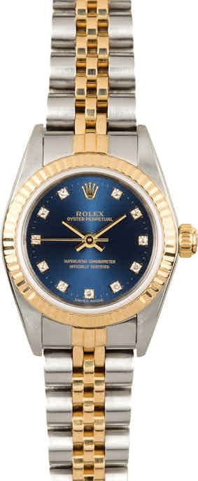 Rolex Ladies Oyster Perpetual 76193 Diamond Dial