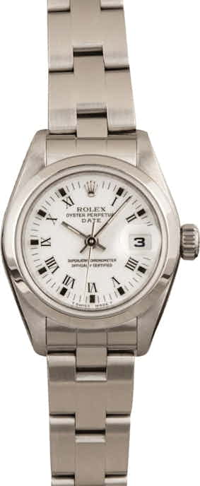 Used Rolex Date 69190 White Roman Dial T