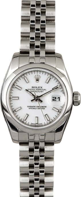 Rolex Ladies Datejust 179160 White Dial