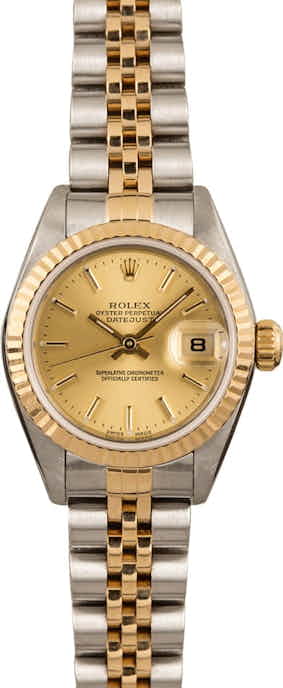Pre Owned Rolex Datejust 79173 Champagne Index Dial