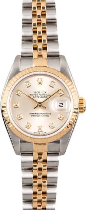 Rolex Lady-Datejust 79173 Silver Diamond Dial