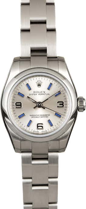 Pre Owned Rolex Lady Oyster Perpetual 176200 Blue Index
