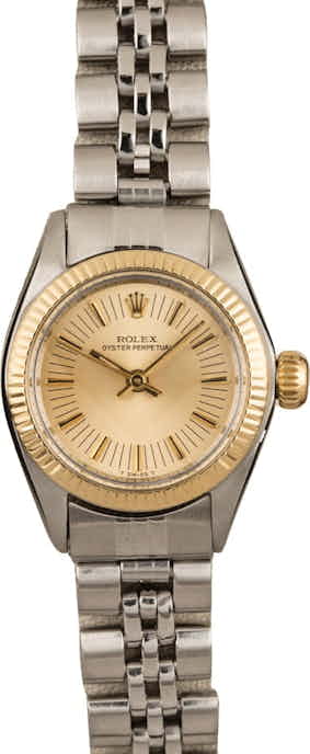 Used Rolex Lady Oyster Perpetual 6719 American Oval Link Bracelet