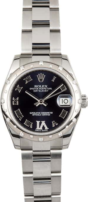Rolex Mid-size Datejust Diamond 178344 Purple