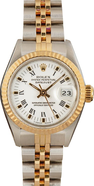 Pre-Owned Ladies Rolex Datejust 69173 White Dial
