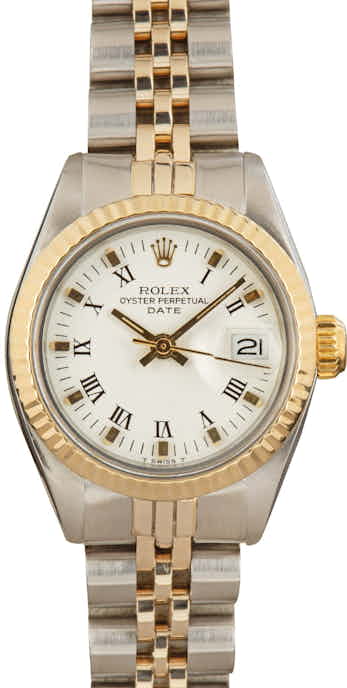 Used Rolex Date 6917 White Roman Dial