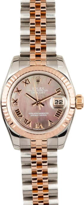Used Lady Rolex DateJust Rose Gold Jubilee
