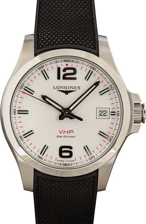 Longines Conquest V.H.P Stainless Steel on Rubber Strap