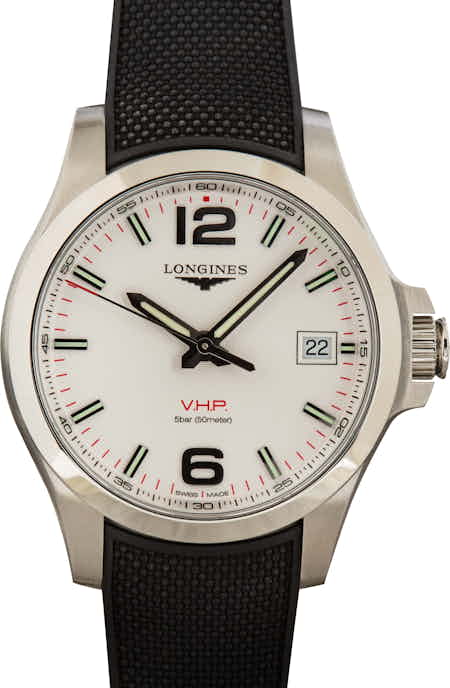 Longines Conquest V.H.P Stainless Steel on Rubber Strap
