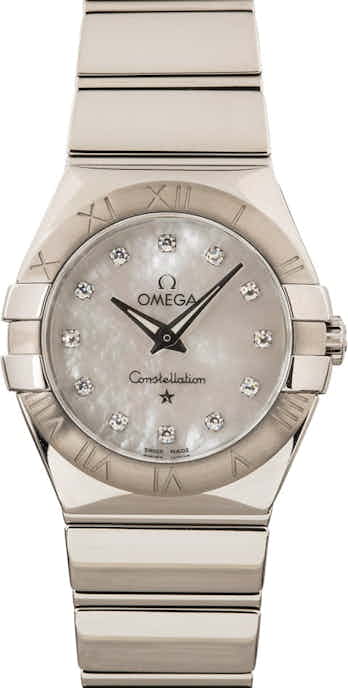 Womens Omega Constellation Mother of Pearl Diamond Dial