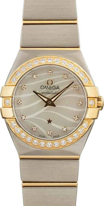 Omega Constellation Wavy Diamond Mother of Pearl Dial