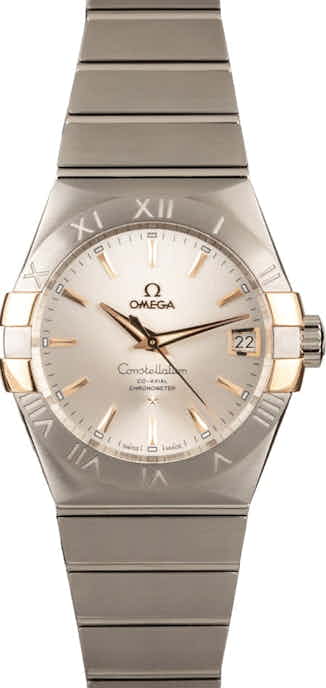 Omega Constellation Steel & Red Gold Silver Dial