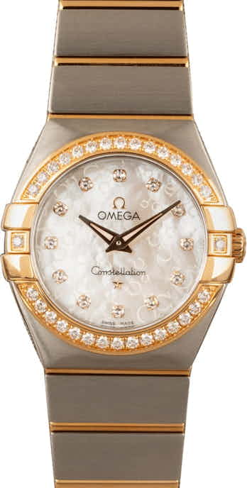 Ladies Omega Constellation Steel & Red Gold