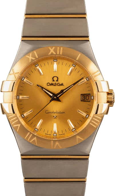 Omega Constellation Yellow Gold & Steel Champagne Dial