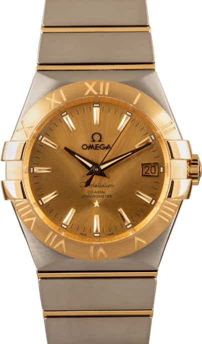 Omega Constellation Steel & 18k Gold Champagne Dial