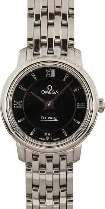 Ladies Omega De Ville Prestige Black Dial
