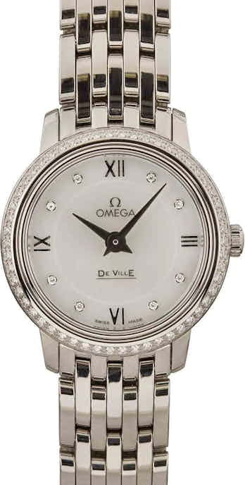 Ladies Omega De Ville Prestige Diamond Dial & Bezel