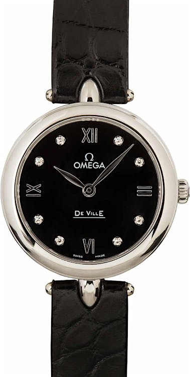 Omega De Ville Prestige Dewdrop Black Diamond Dial