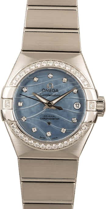 Ladies Omega Constellation Blue Mother of Pearl Dial