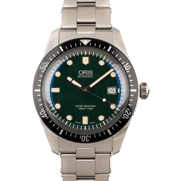 Oris Divers Sixty-Five Stainless Steel Green Dial