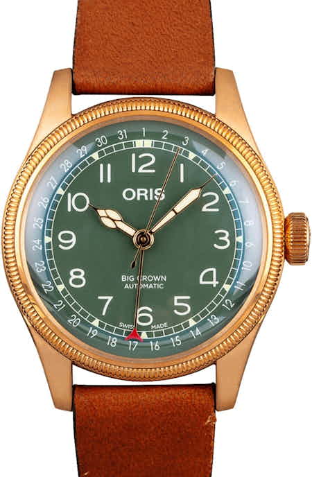 Oris Big Crown Bronze Pointer Date Green Arabic Dial