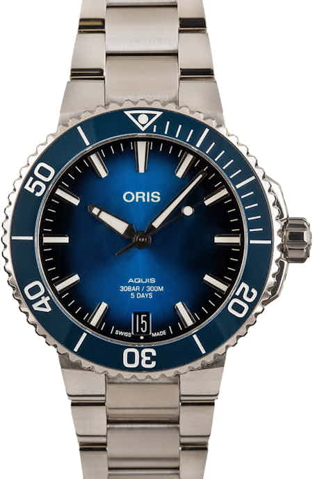 Oris Aquis Date Stainless Steel Blue
