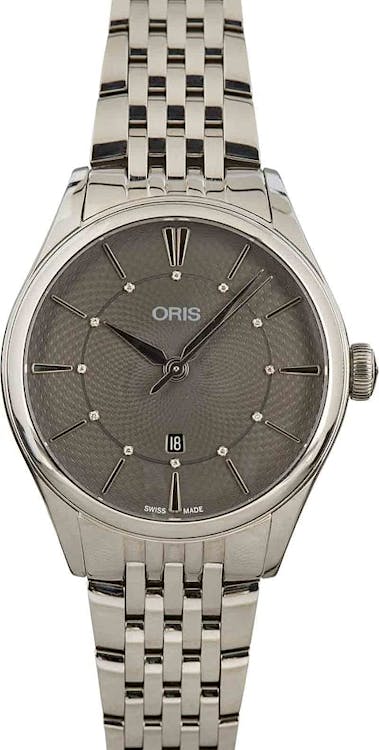 Oris Artelier Date Diamonds Grey Dial