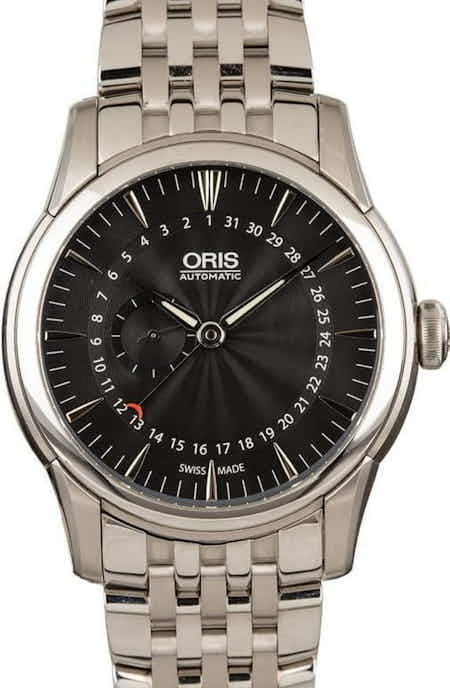 Oris Artelier Pointer Date Small Second Black Dial