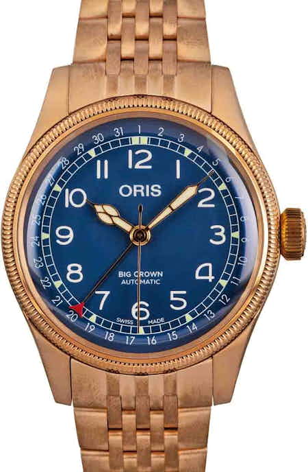 Oris Big Crown Bronze Pointer Date Blue Arabic Dial