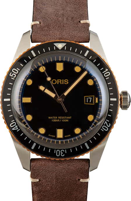 Mens Oris Divers Sixty-Five Stainless Steel & Bronze