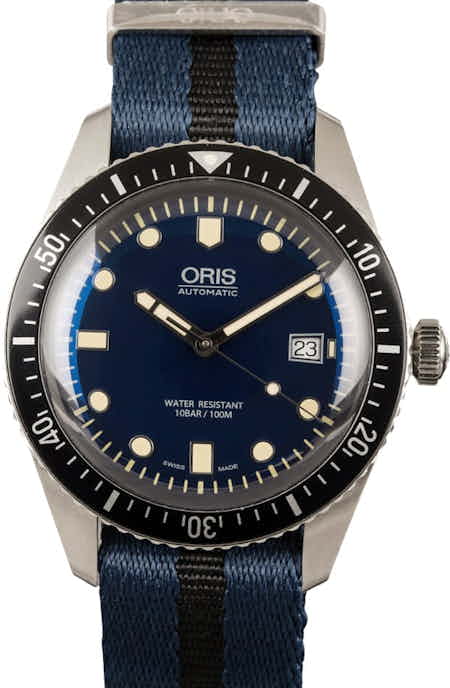 Oris Divers Sixty-Five Blue Textile Strap