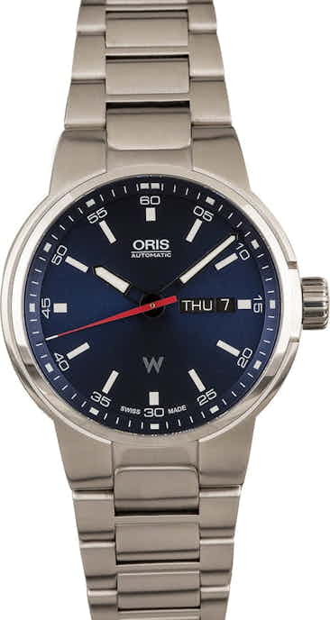 Oris Williams Day Date Steel Watch