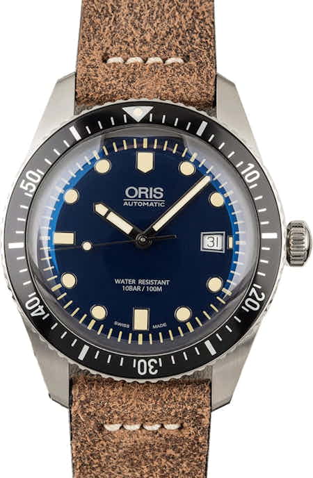 Oris Divers Sixty-Five Brown Leather Strap